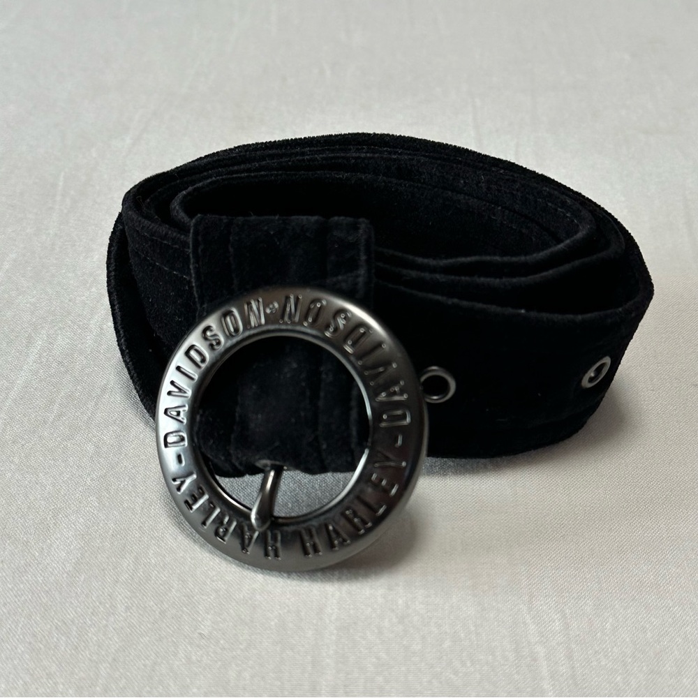 Harley Davidson Black Velvet Belt Y2K